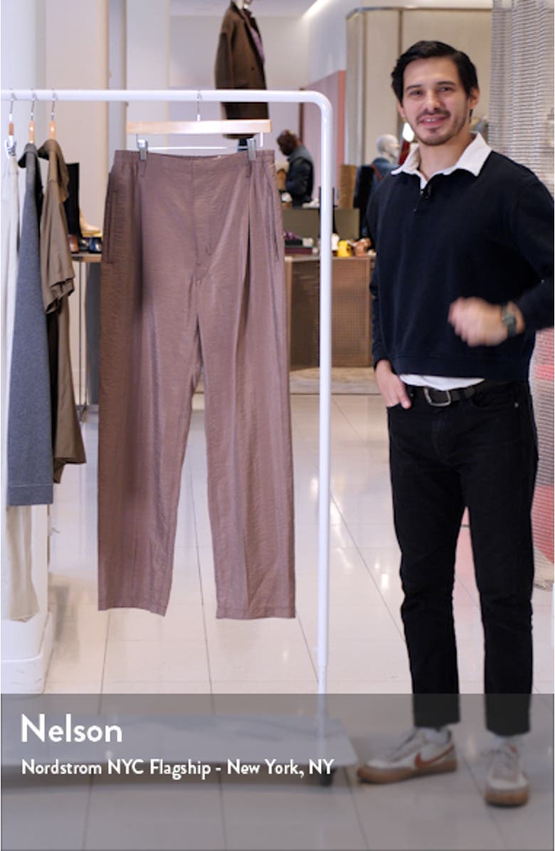 Easy Pleated Silk Blend Pants, sales video thumbnail