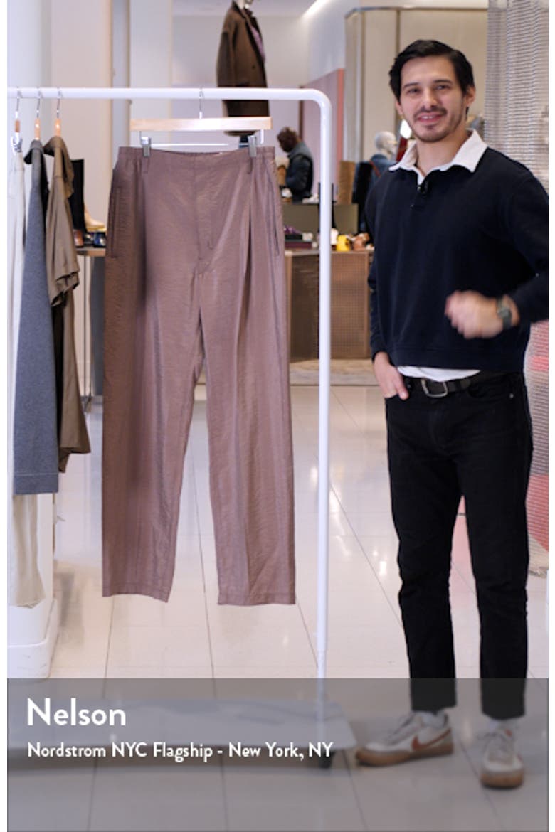Easy Pleated Silk Blend Pants video