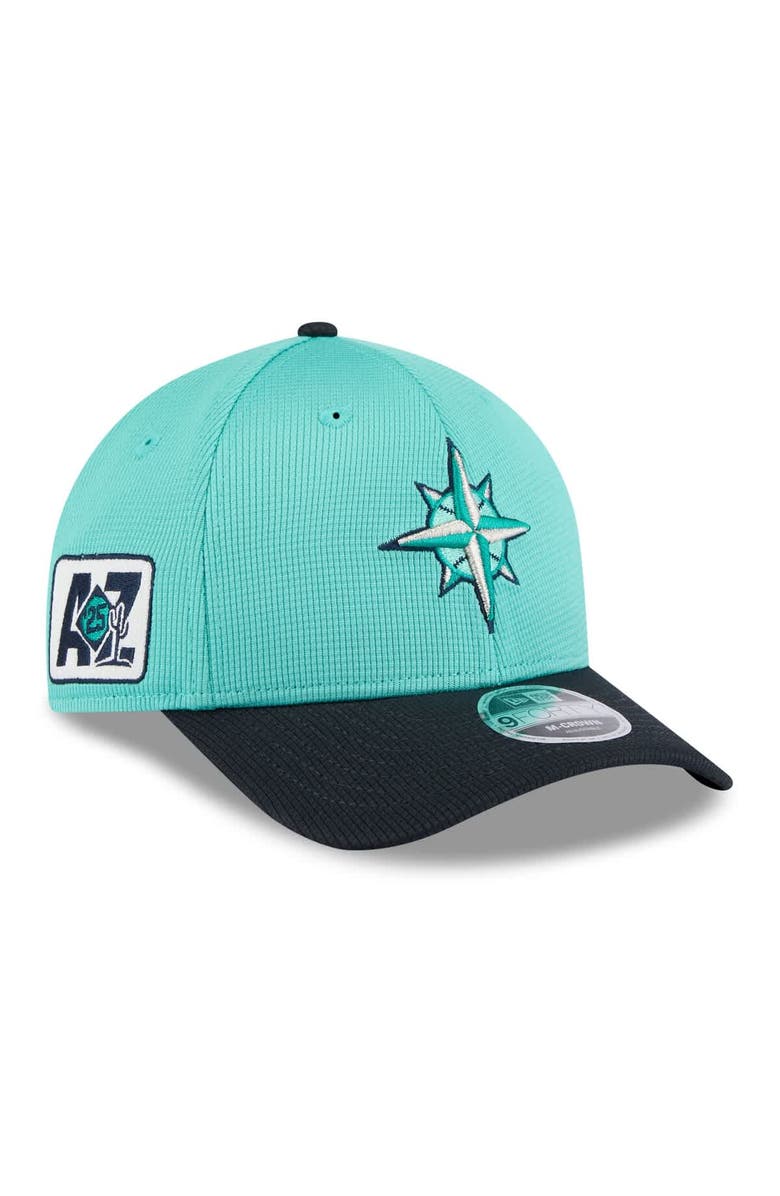 New Era Men's New Era  Aqua/Navy Seattle Mariners 2025 Spring Training 9FORTY Adjustable Hat, Main, color, 