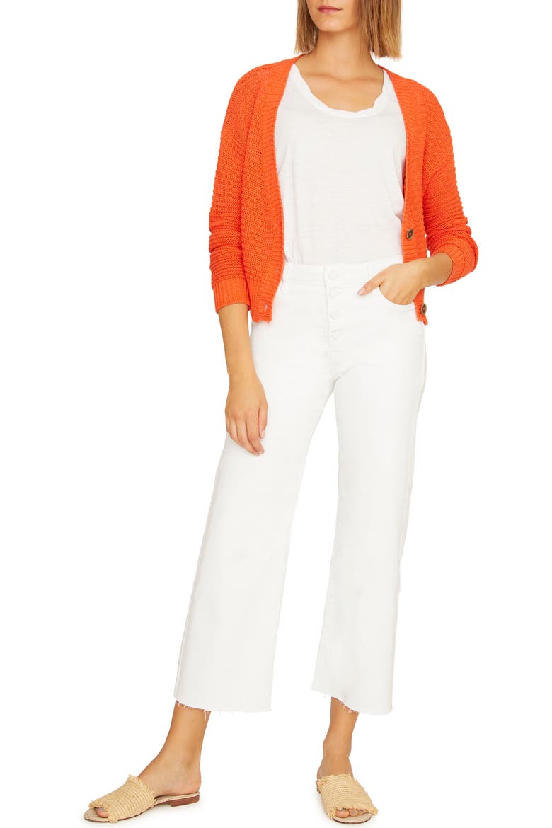Summer Crop Cardigan, Alternate, color, INDIAN PAINTBRUSH