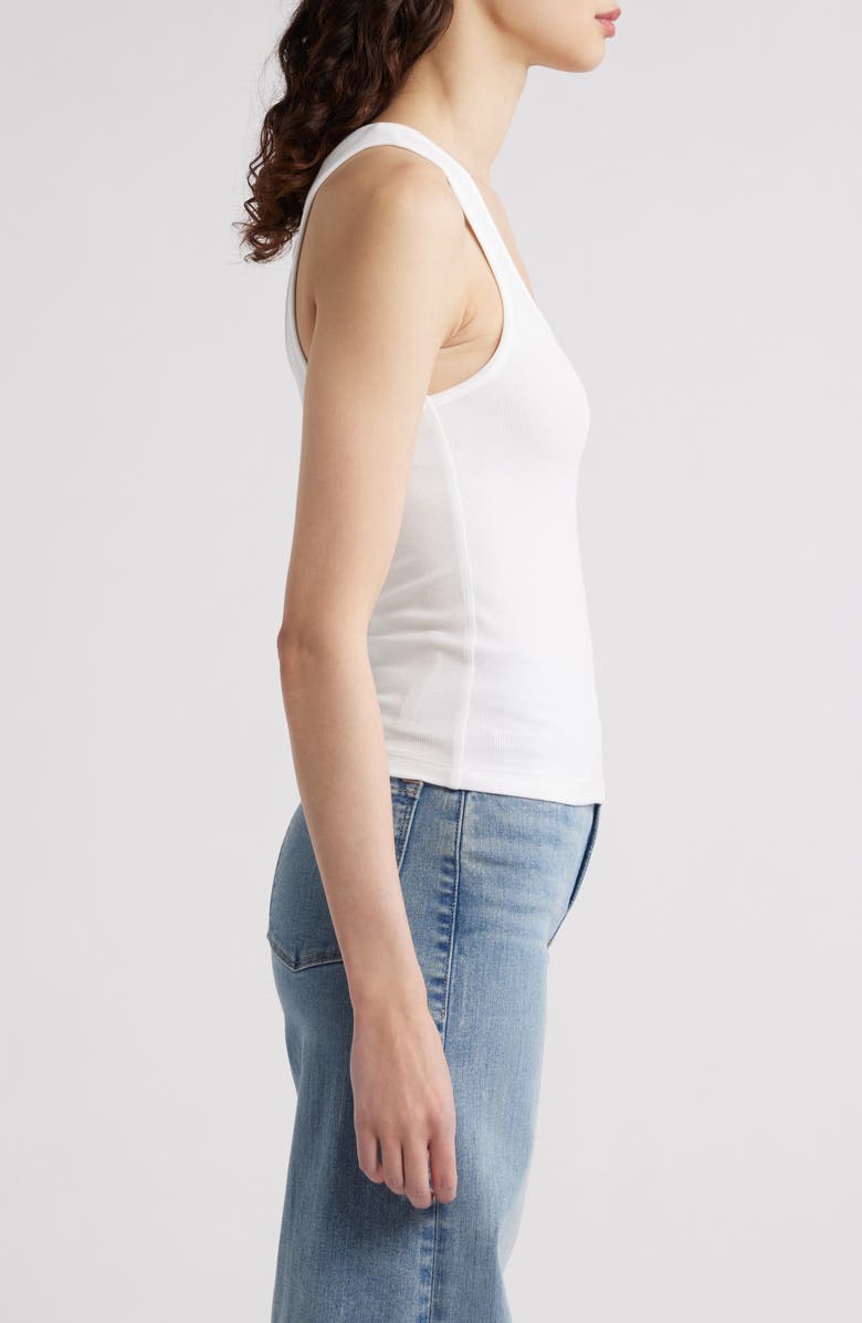 FRAME The Rib Scoop Neck Tank, Alternate, color, White