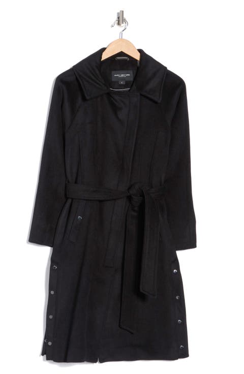 Asymmetrical Zip Melton Wool Coat