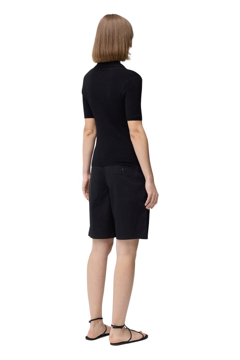 Cashmere Silk Women's Polo Shirt, Alternate, color, black