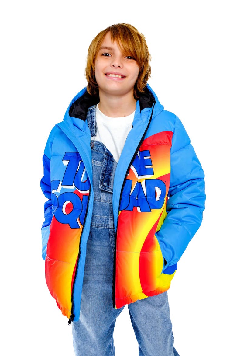 Boy's Tune Squad Puffer Jacket, Main, color, Blue