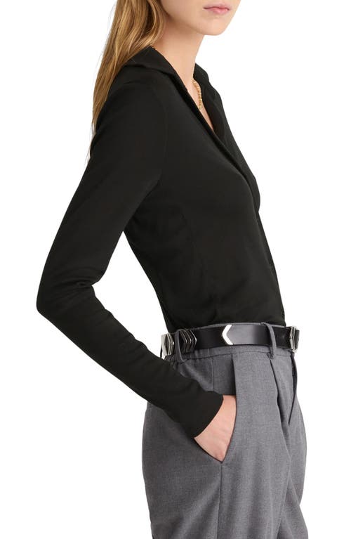 Madewell Camp Long Sleeve Button-up Shirt In Black