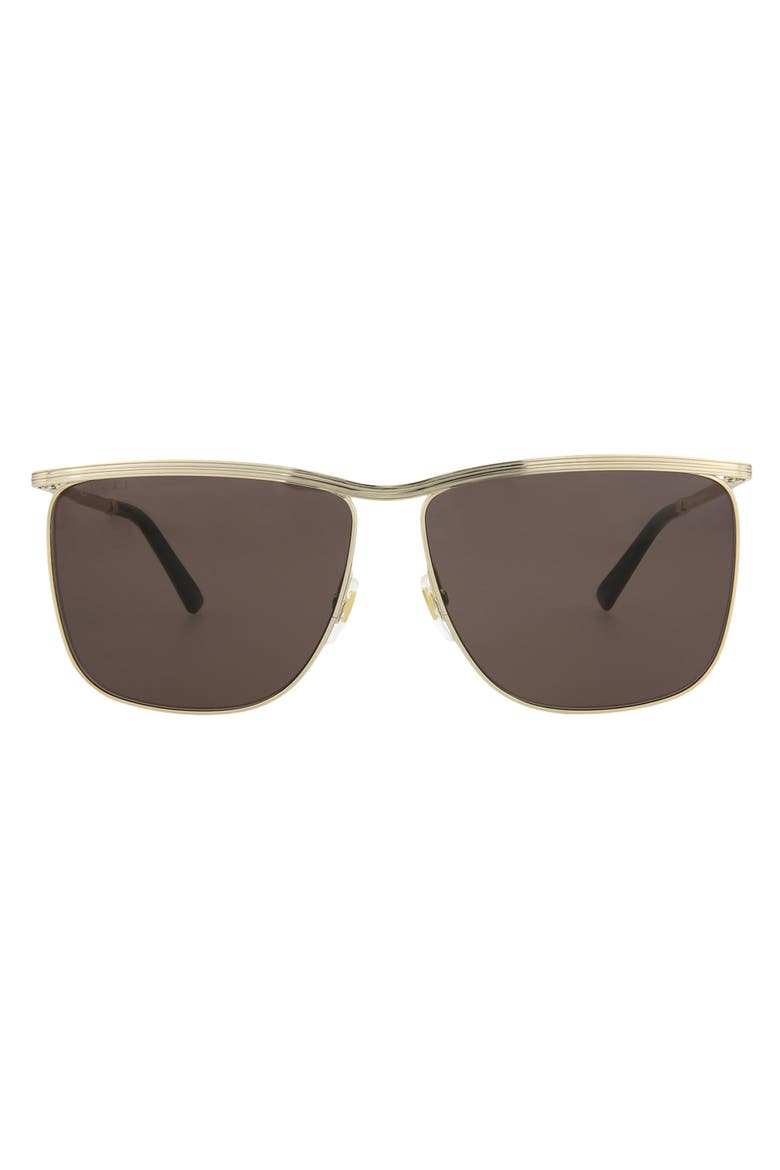 62mm Oversize Square Sunglasses, Main, color, GOLD GOLD GREY