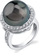 The Pearl Source Tahitian South Sea Pearl & Diamond Bella Ring