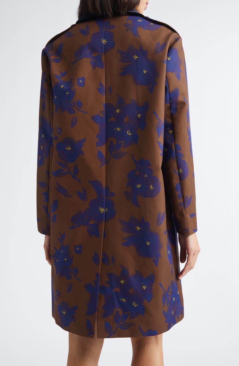 Shushu/Tong Satin Collar Longline Coat, Alternate, color, Printing