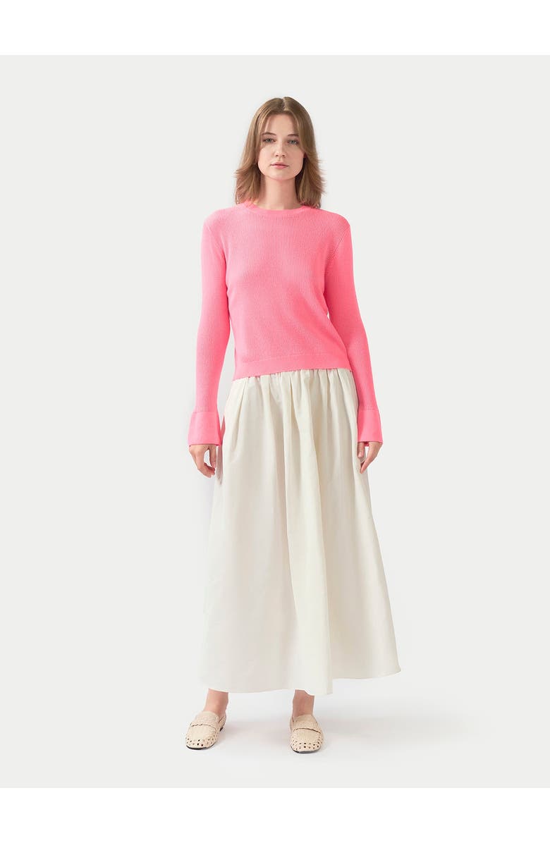 Gobi Cashmere Cashmere Bell-Sleeve Sweater, Alternate, color, Shell Pink