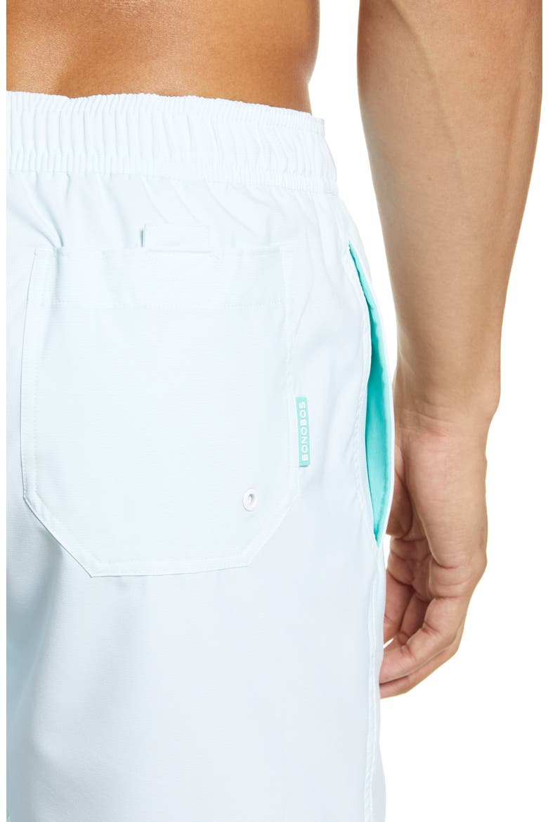 7-Inch E-Waist Swim Trunks, Alternate, color, TEAL YARN DYE