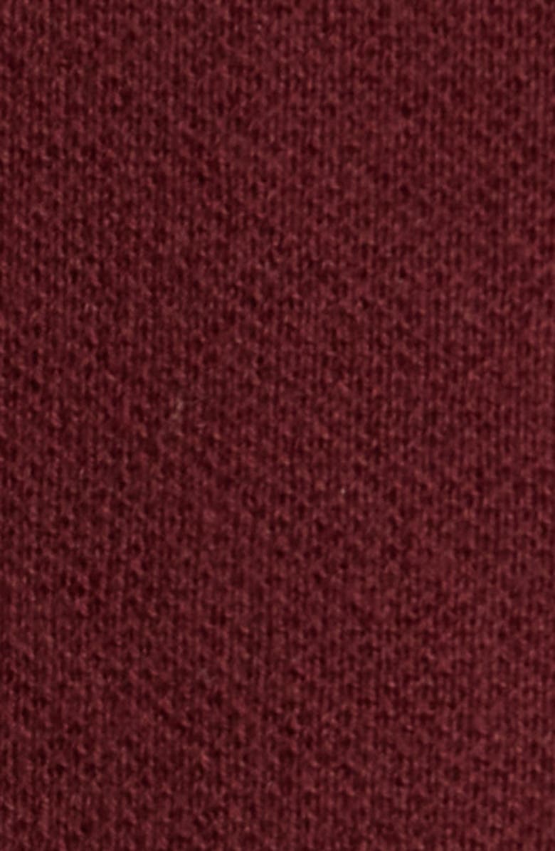 PacSun Club Embroidered Johnny Collar Knit Jersey Polo, Alternate, color, Burgundy