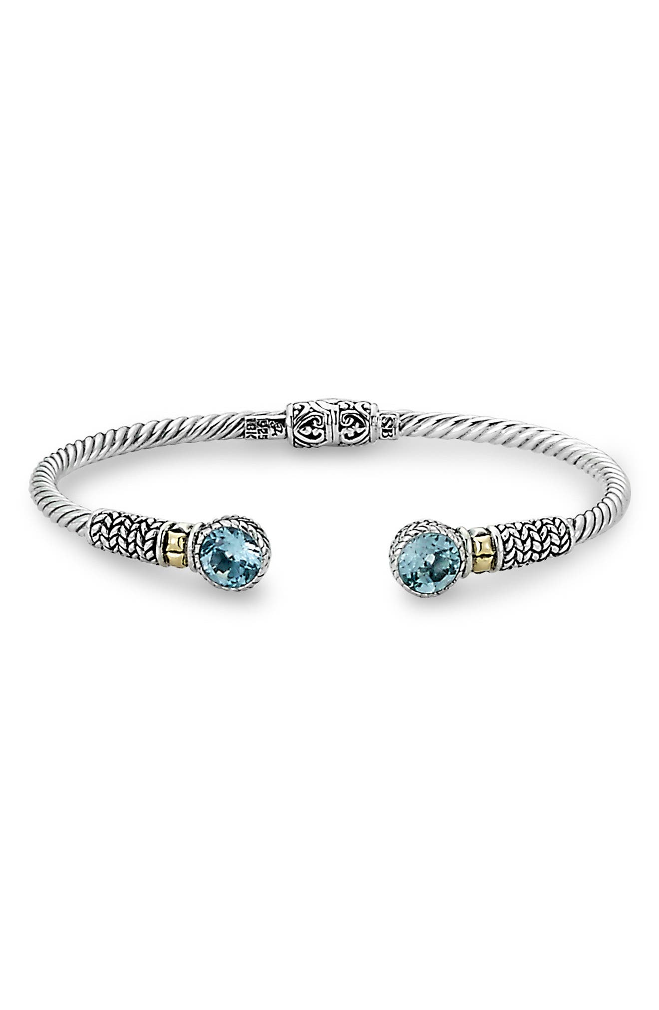 SAMUEL B. Bezel Set Blue Topaz Bangle