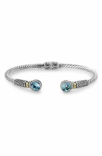 SAMUEL B. Bezel Set Blue Topaz Bangle