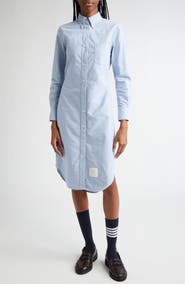 Thom Browne Knee Length Button-Down Point Collar Shirt