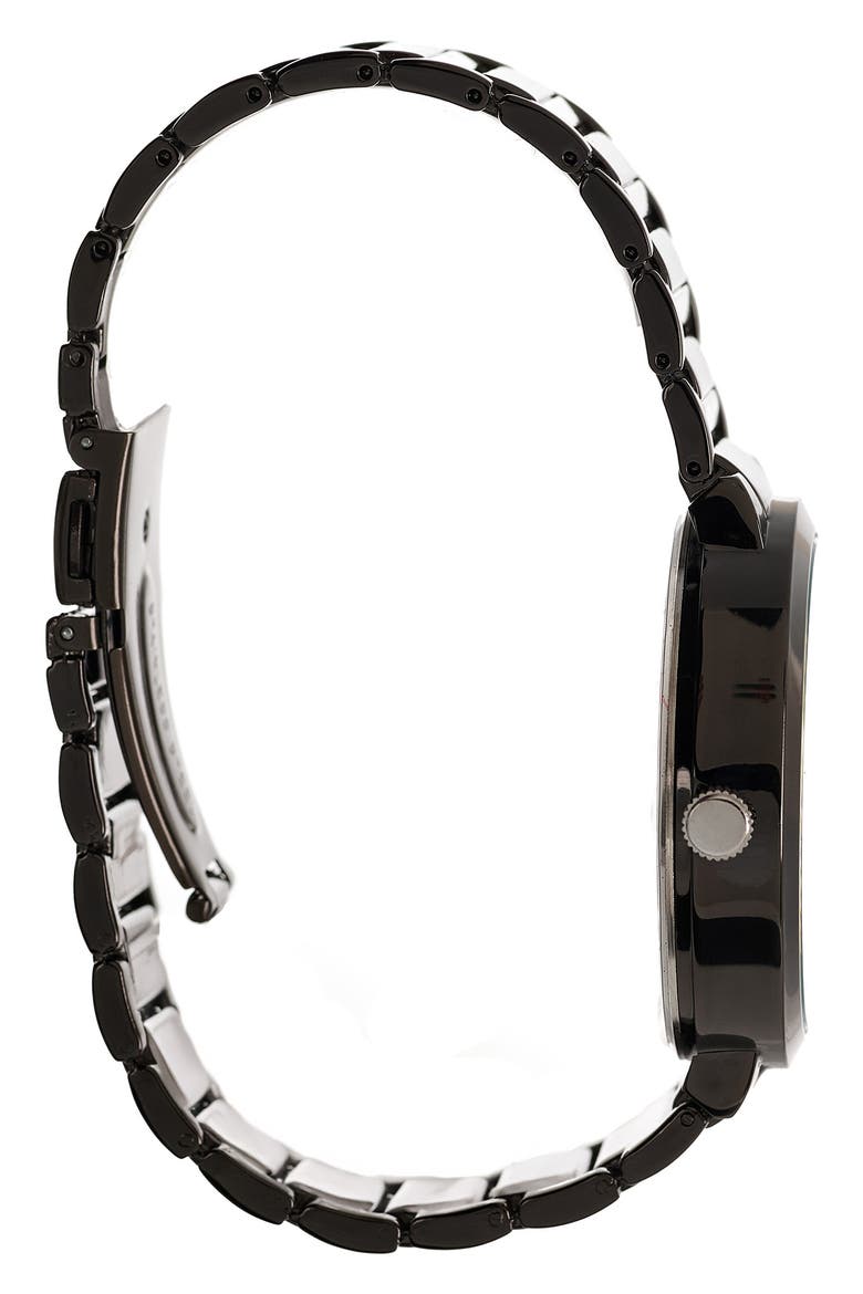 Chronograph Bracelet Watch & Bracelet Set, 42mm x 47mm, Alternate, color, GUN