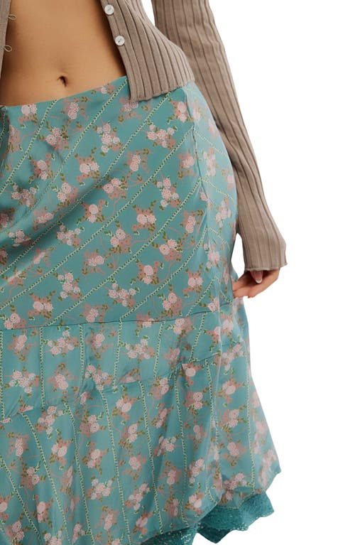 Free People Bali Sweet Escape Skirt In Mineral Blue Combo In Green