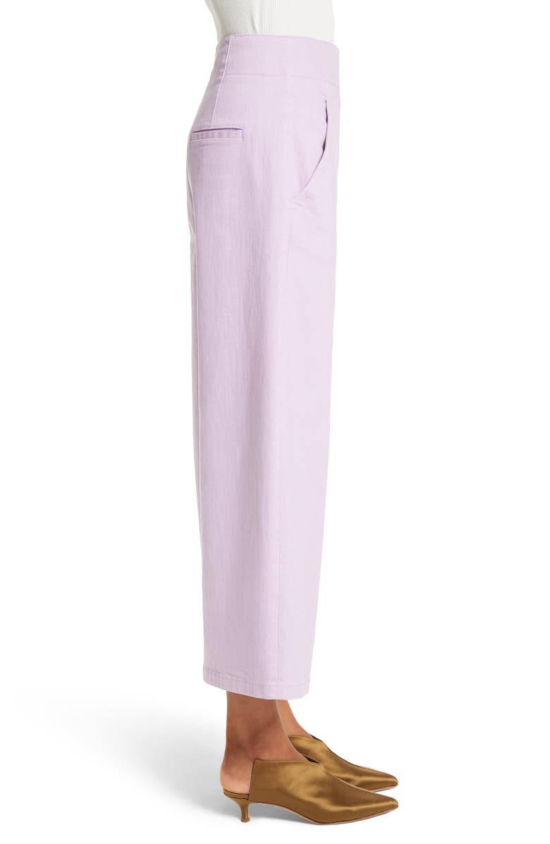 Tibi Wide Leg Crop Denim Pants, Alternate, color, 