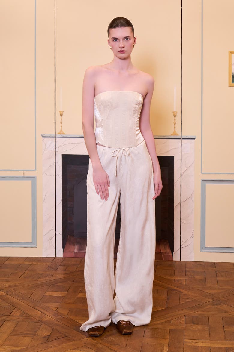 Daydreamers Structured Corset, Alternate, color, Beige