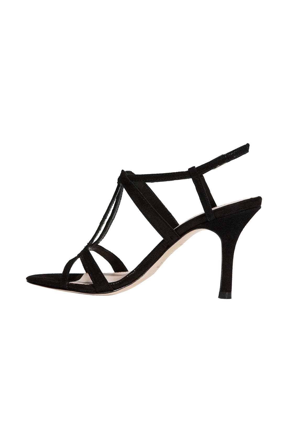 'Vanessa' Sandal, Alternate, color, BLACK SPARKLE LEATHER