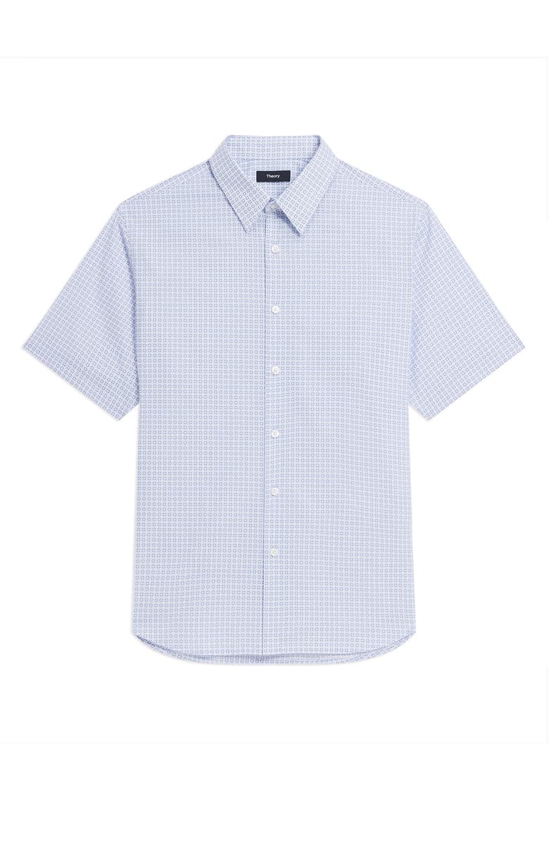 Theory Irving Short Sleeve Button-Up Shirt, Alternate, color, Olympic Multi