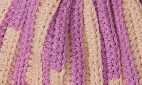 Saachi Two-tone Slouchy Beanie In Pink