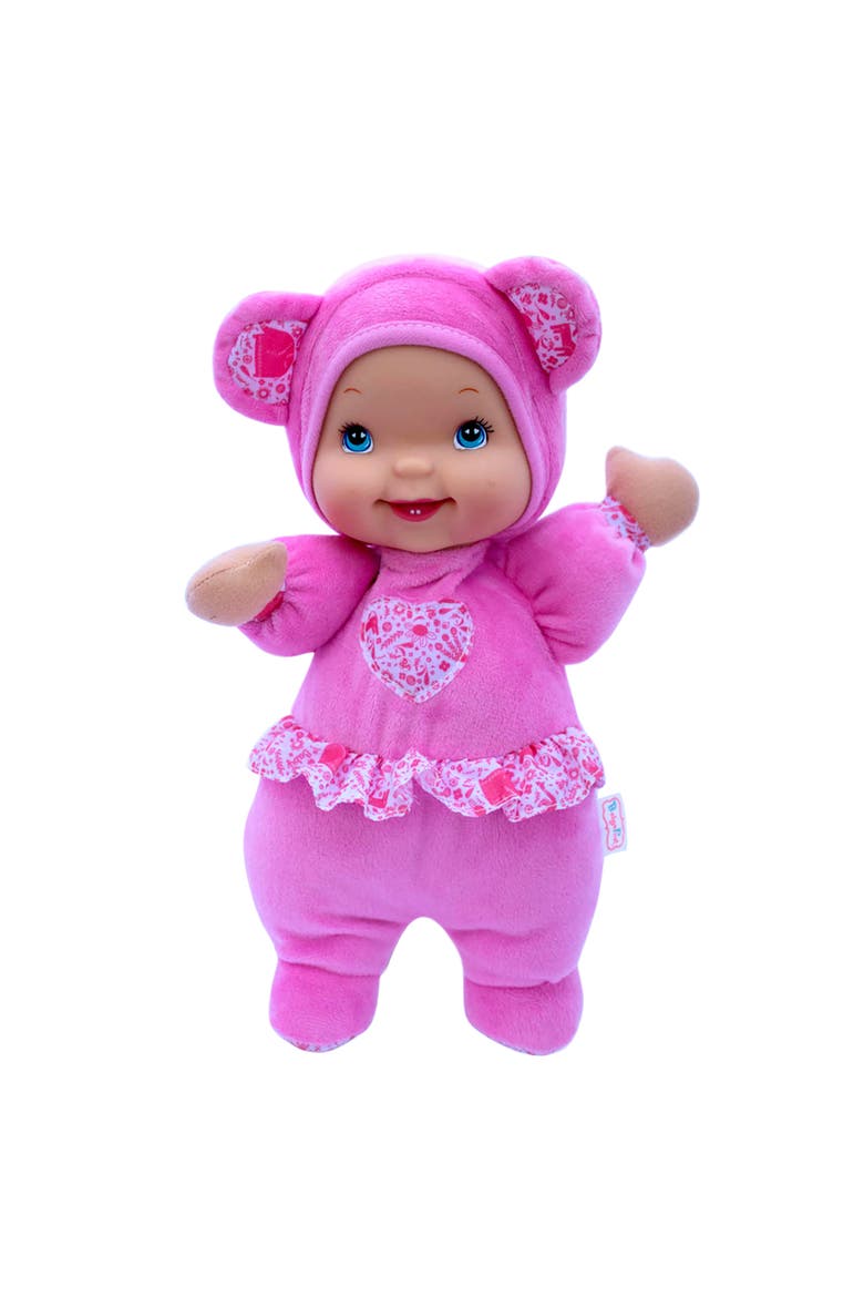 Love Bear Doll Pink Fleece Outfit, 3Mo+, Main, color, Multicolored