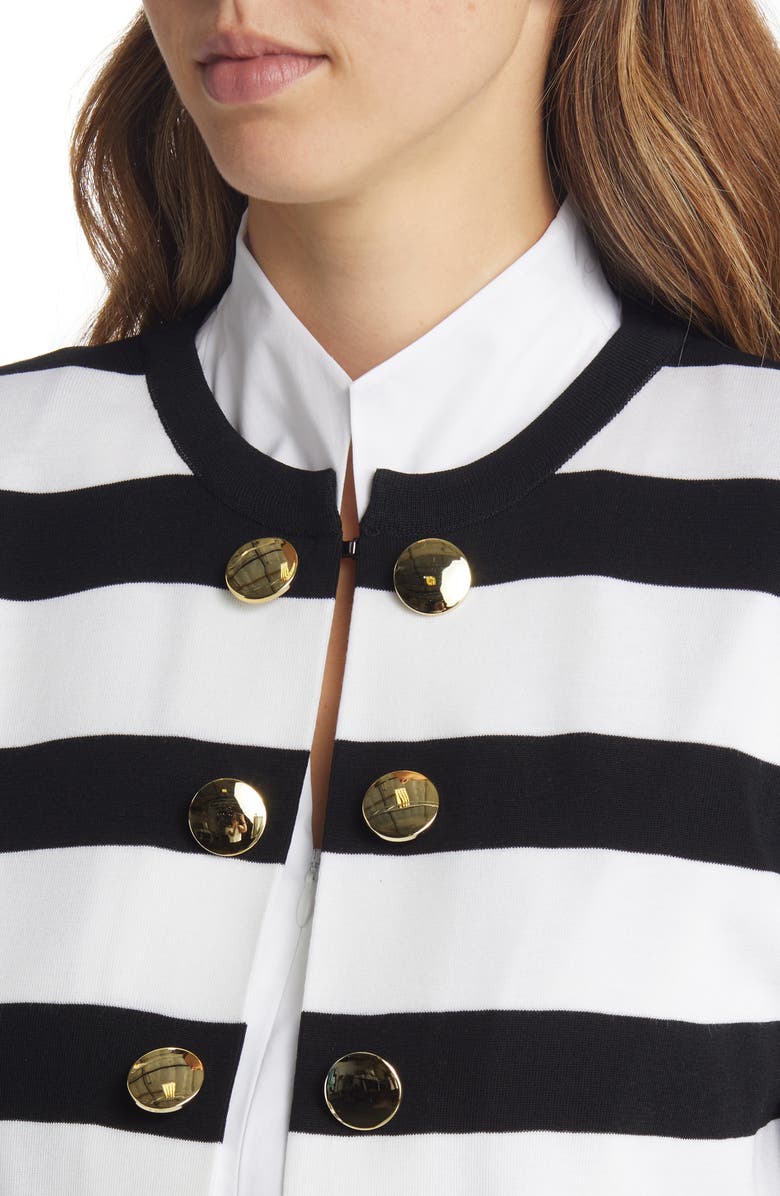 Ming Wang Bold Stripe Cardigan, Alternate, color, 