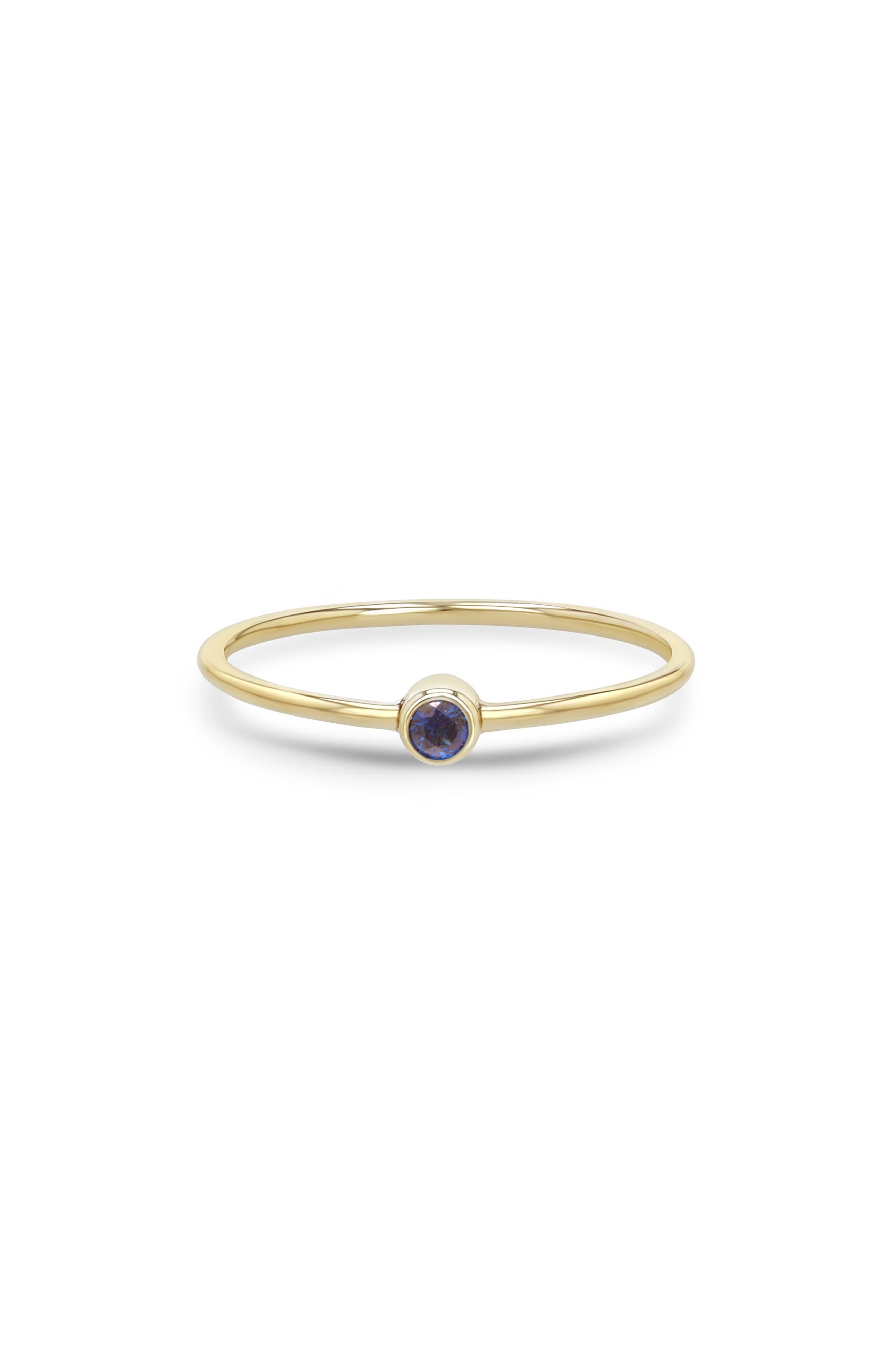 Zoë Chicco Opal Stacking Ring In Gold