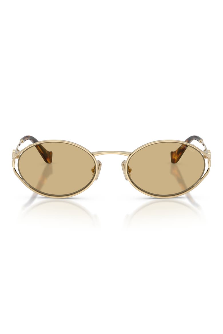 54mm Gradient Oval Sunglasses, Main, color, PALE GOLD / YELLOW
