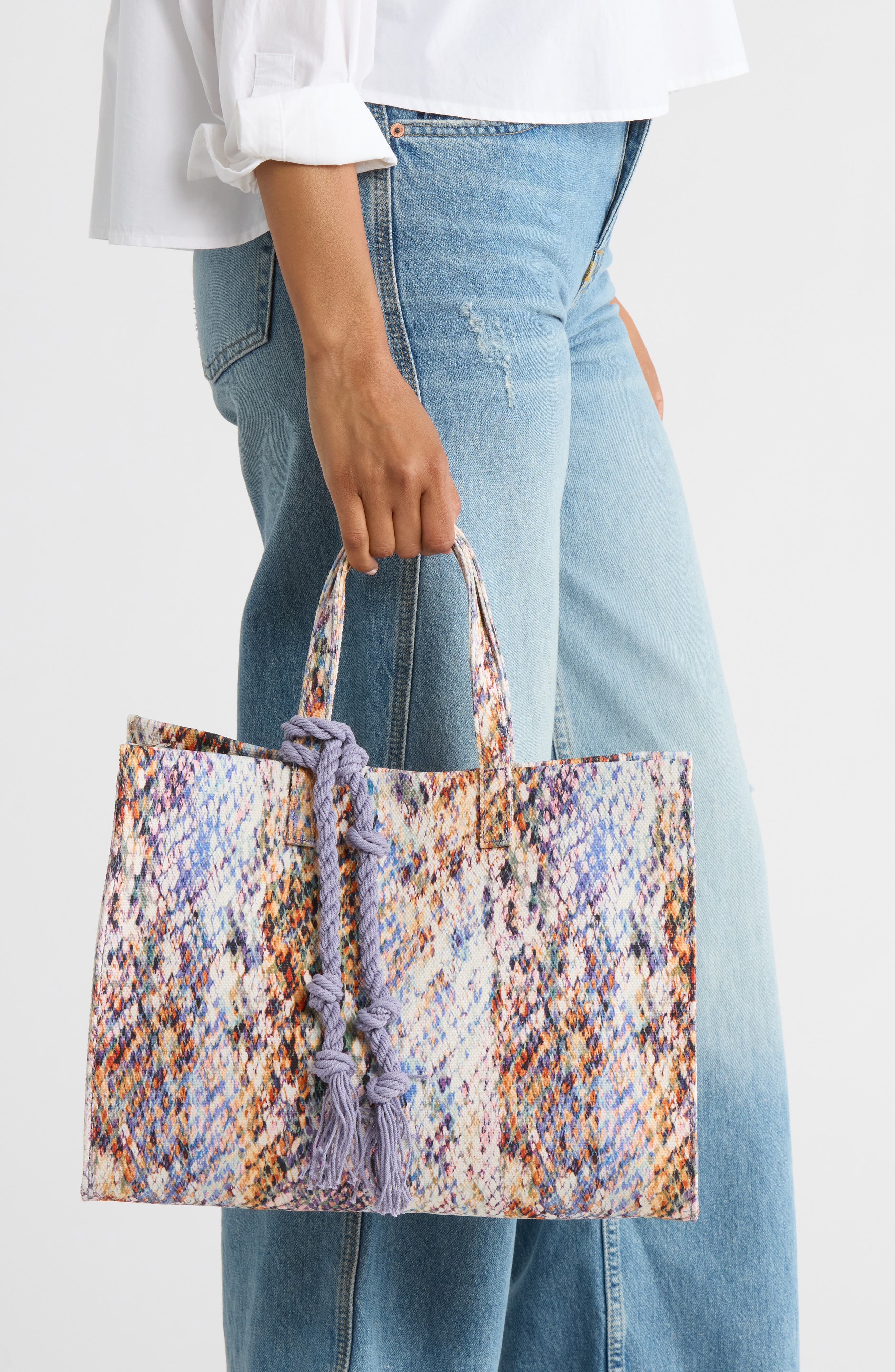 Vince Camuto Aalis Canvas Tote Bag, Alternate, color, 