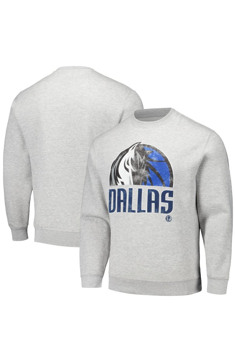 Stadium Essentials Unisex Stadium Essentials Heather Gray Dallas Mavericks Hometown Pullover Sweatshirt, Alternate, color, Heather Gray