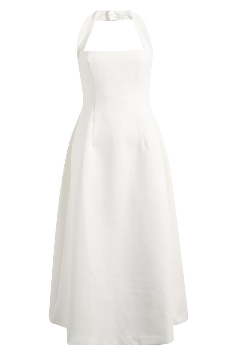 Halter Midi Dress, Main, color, WHITE
