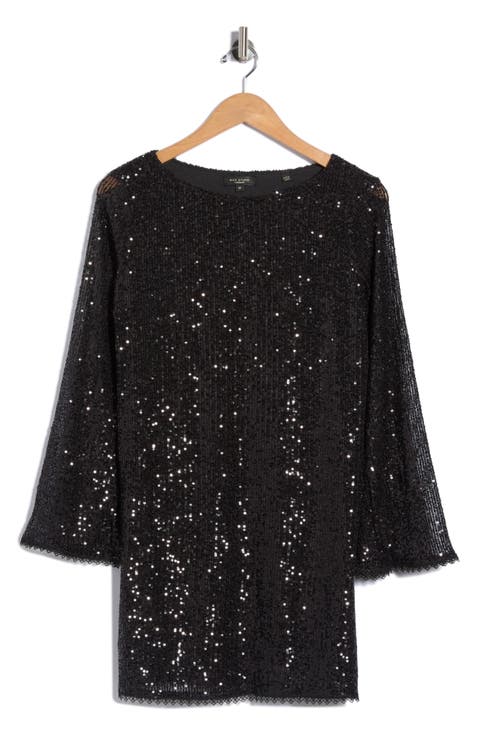 Sequin Long Sleeve Minidress