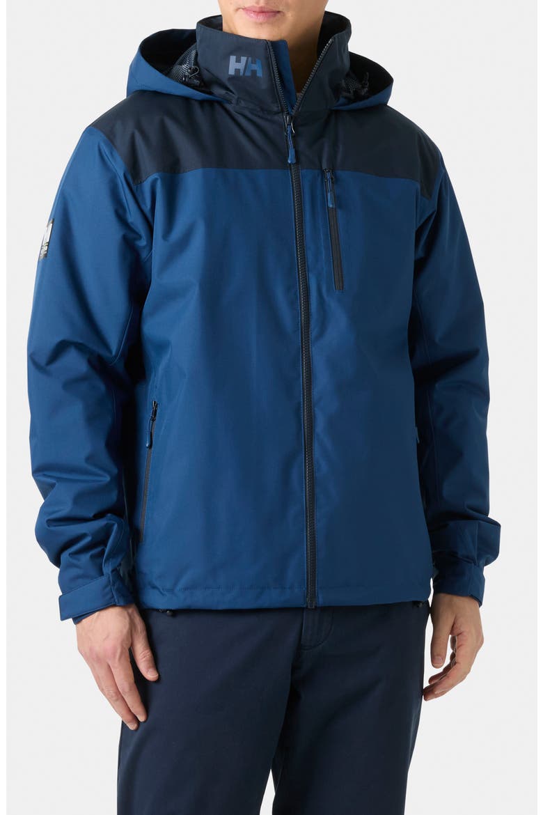 Crew Hooded Midlayer Jacket 2, Main, color, DARK BLUE