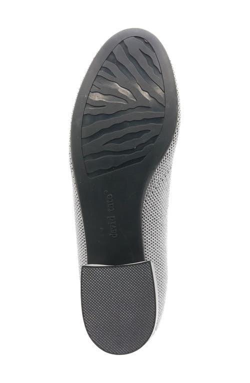 David Tate Runway Ballet Flat In Gray Metallic
