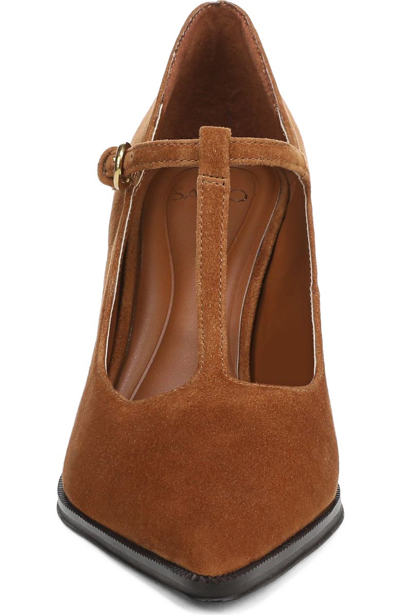 SARTO by Franco Sarto Atley T-Strap Pointed Toe Pump, Alternate, color, Saddle Brown