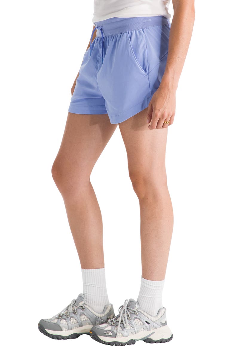 The North Face Aphrodite Arise Performance Shorts, Alternate, color, Periwinkle Glow