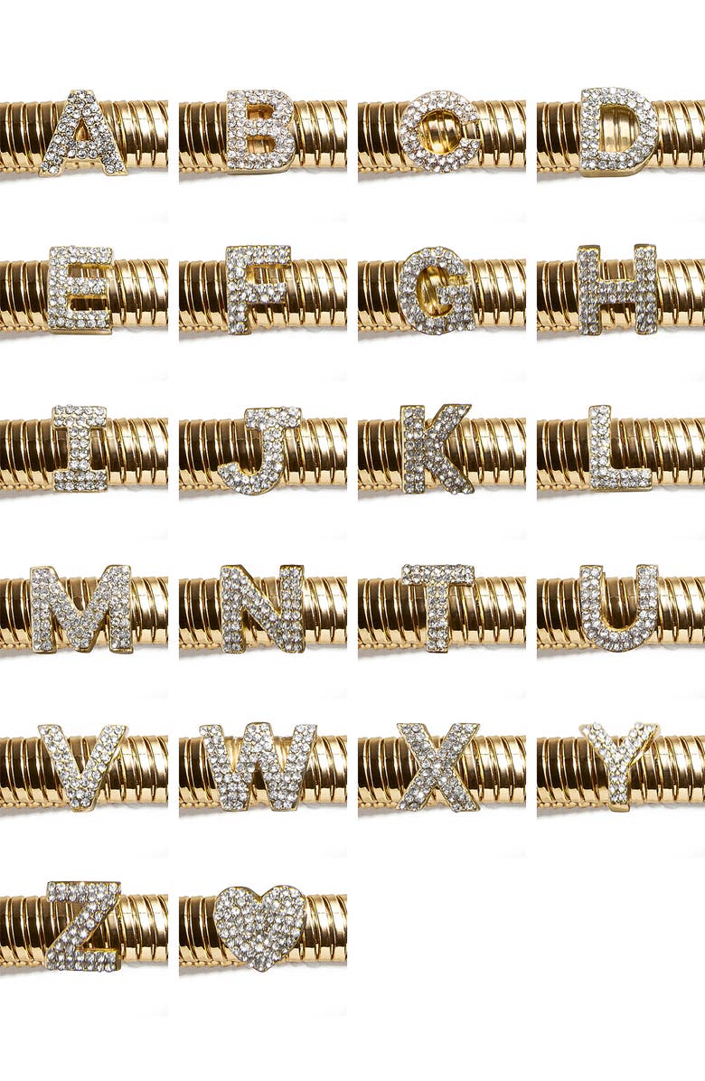 BaubleBar Noah Initial Coil Bracelet, Alternate, color,