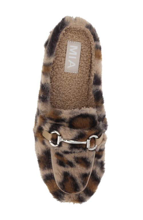 Mia Harmonie Faux Shearling Bit Slipper In Animal Print