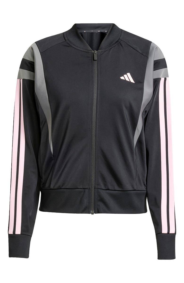 adidas 3-Stripes Fashion Track Jacket, Alternate, color, Black/ Grey