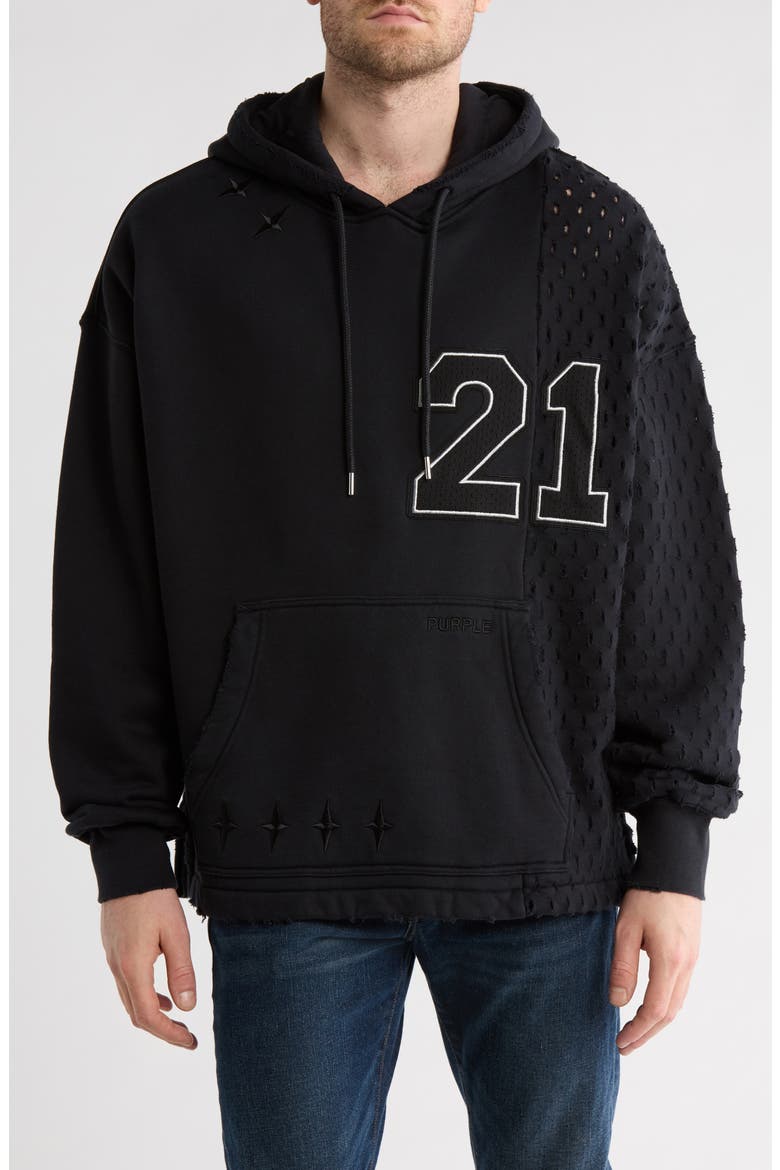 Heavyweight Fleece Hoodie, Main, color, BLACK
