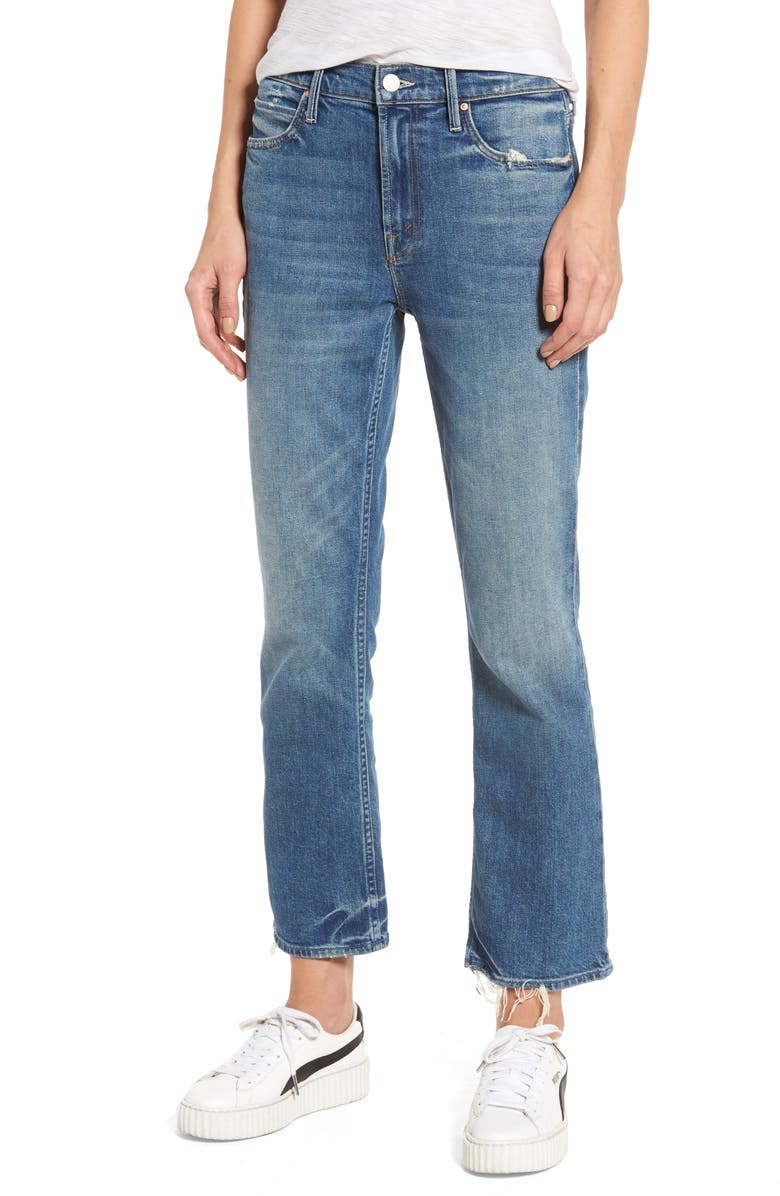 MOTHER The Dutchie Crop Straight Leg Jeans, Main, color,