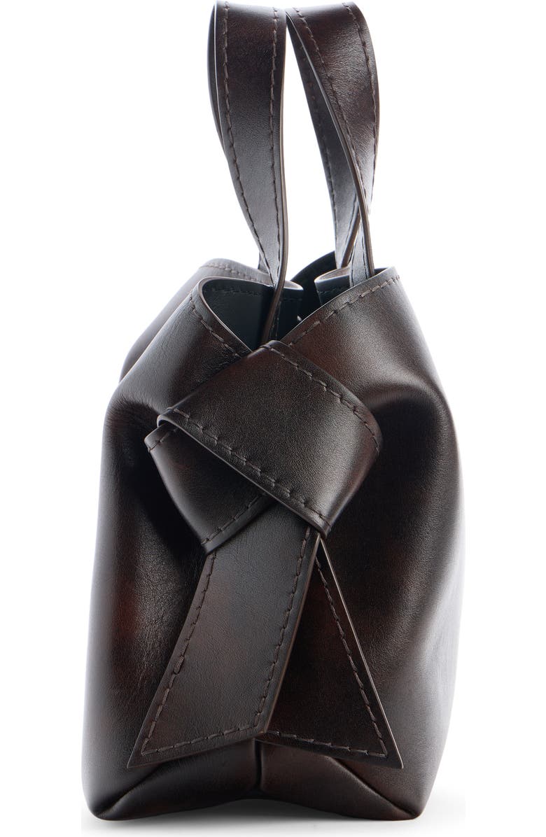 Acne Studios Musubi Leather Tote, Alternate, color, Dark Brown