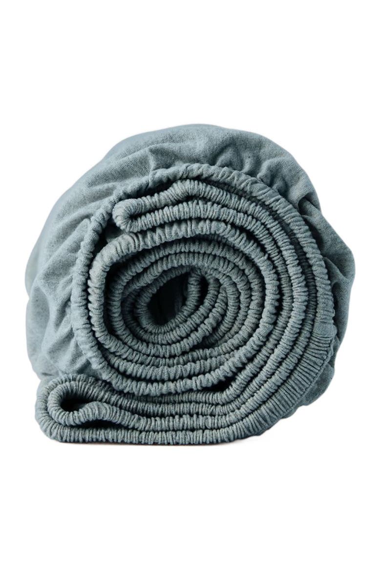 Organic Favorite Tee Jersey Fitted Sheet, Main, color, Smoke Heather