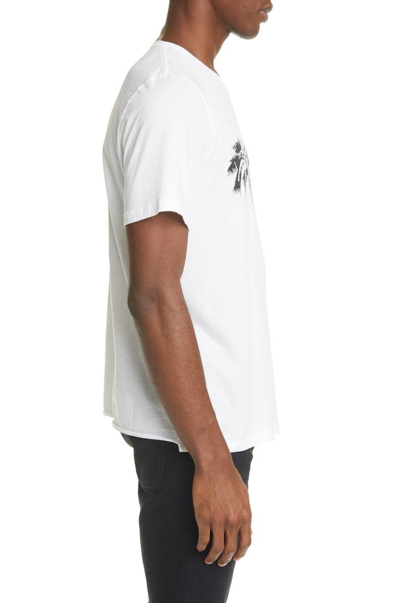 Saint Laurent Palm Tree Crewneck T-Shirt, Alternate, color,