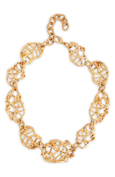 Interwoven Oval Link Necklace