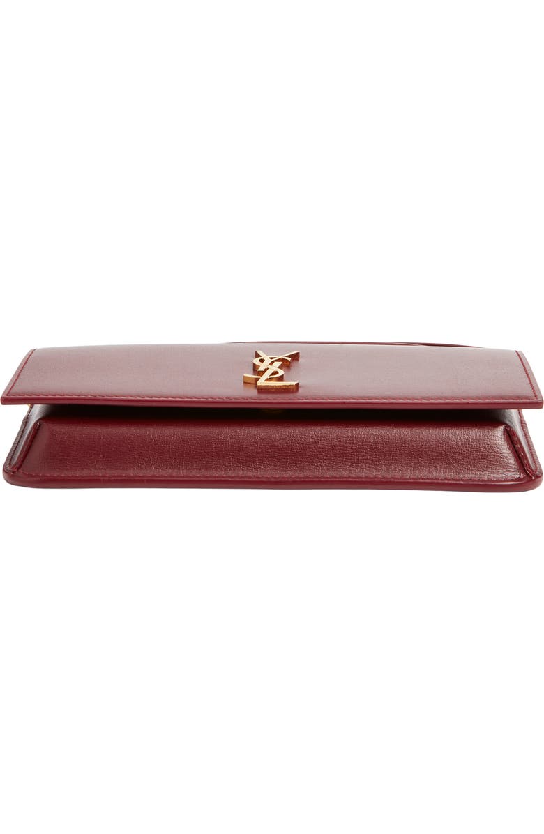 Saint Laurent Monogram Phone Shoulder Bag, Alternate, color, Rouge Merlot