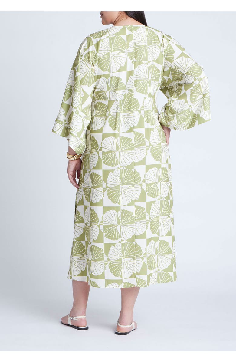 ELOQUII Kimono Sleeve Maxi Wrap Dress, Alternate, color,