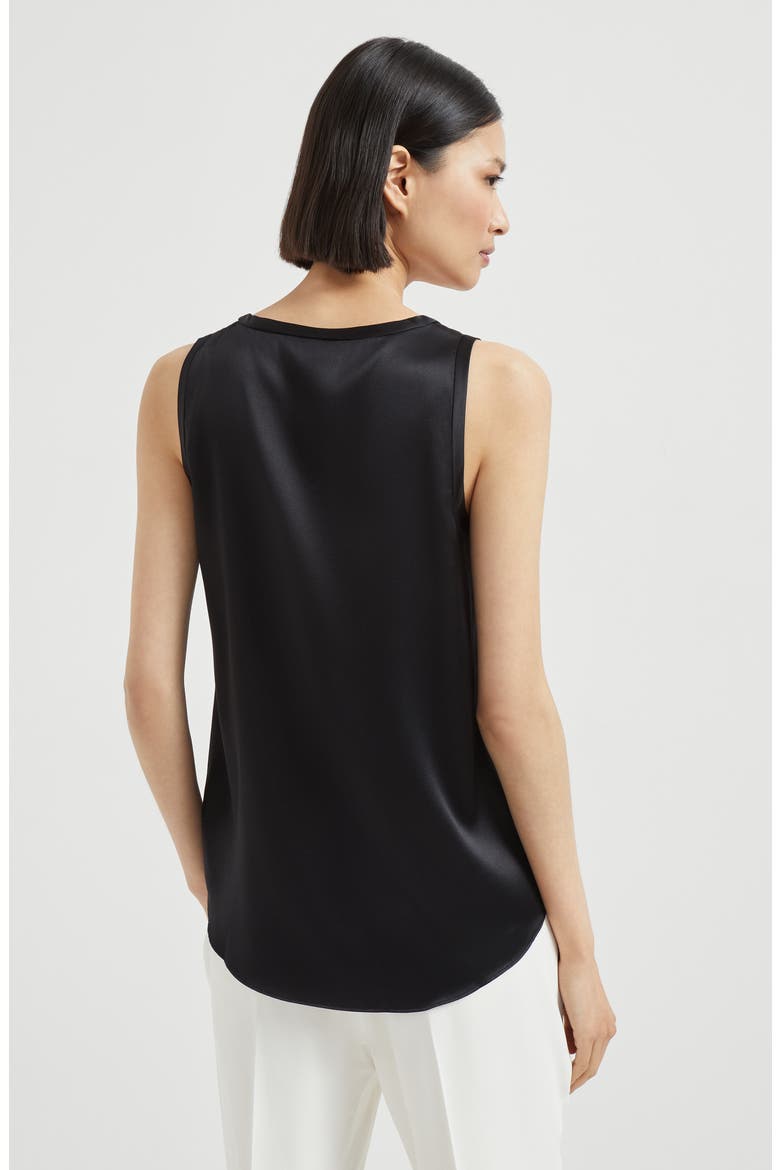 Satin top, Alternate, color, Black