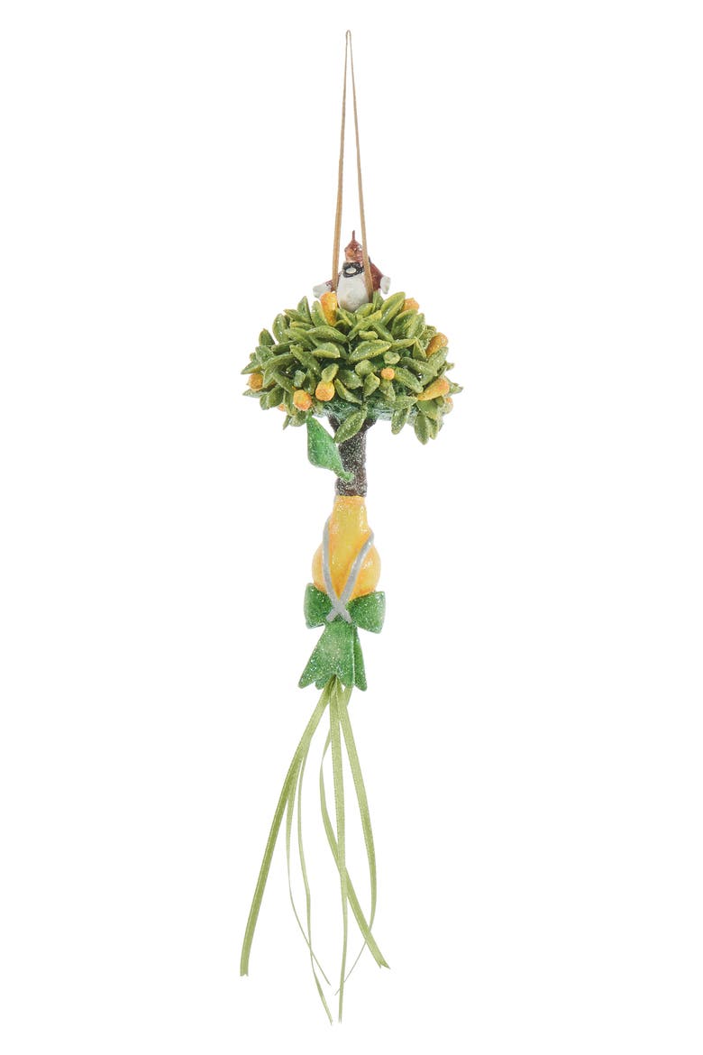 Patience Brewster 12 Days Partridge Ornament, Alternate, color, GREEN